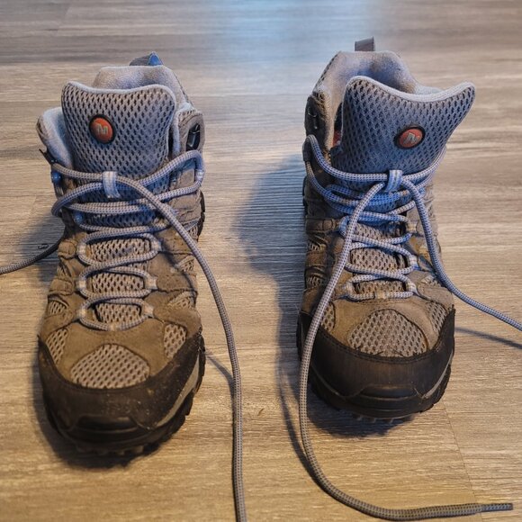 Merrell Women’s Blue Lace Up Waterproof Hiking Boots - Size 9.5 - Picture 3 of 7